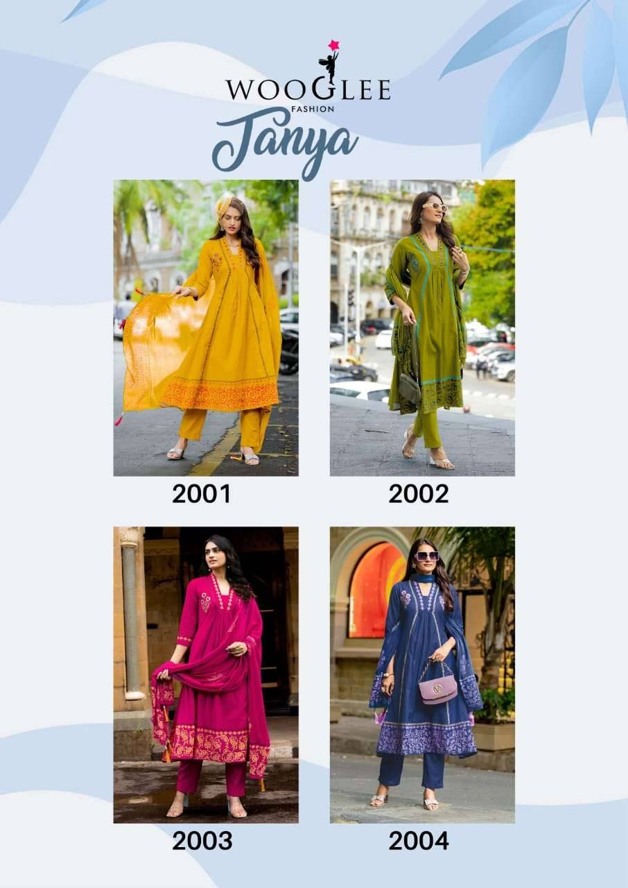  Tanya By WOOGLE 2001 To 2004 Series Beautiful Festive Suits Colourful Cotton Flex dresses At Wholesale Price